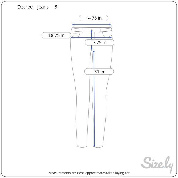 Decree Womens Super Skinny Jeans Size 9 Blue Distressed Low Rise Stretch - Picture 2 of 9